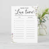 Name, dass Wildblume-Brautparty-Spiel Einladung (Stehend Vorderseite)