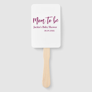 Name Datum Baby-Party für werdende Mutter pink ein Fächer