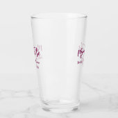 Name Datum Baby-Party werdende Mutter pink einfach Glas (Links)