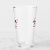 Name Datum Baby-Party werdende Mutter pink einfach Glas (Rechts)