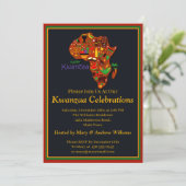 Name Datum Daten hinzufügen Happy Kwanzaa Africa P Einladung (Stehend Vorderseite)