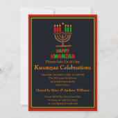 Name Datum Daten hinzufügen Happy Kwanzaa Kerzen, Einladung (Vorderseite)