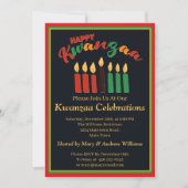 Name Datum Daten hinzufügen Happy Kwanzaa Kerzen,  Einladung (Vorderseite)