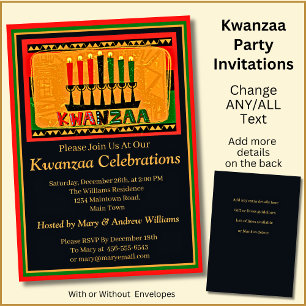 Name Datum Details Kwanzaa Kerzen Party hinzufügen Einladung