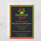 Name Datum Details Kwanzaa Spirit Candles Party hi Einladung (Vorderseite)