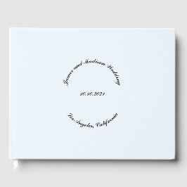 Name, Datum, hellblaue Hochzeit anpassen Gästebuch