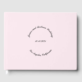 Name, Datum, hellrosa Hochzeit anpassen Gästebuch