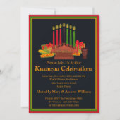 Name Datum hinzufügen Details Kwanzaa Kerzen Fest  Einladung (Vorderseite)