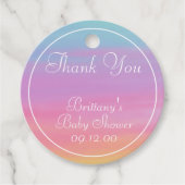 Name, Datum, Regenbogen für Veranstaltungen anpass Geschenkanhänger (Vorderseite)