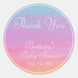 Name, Datum, Regenbogen für Veranstaltungen anpass Runder Aufkleber