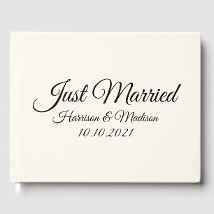 Name, Datum, Schwarz Blumenweiße Hochzeit anpassen Gästebuch