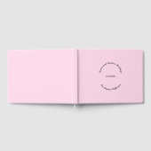 Name, Datum, schwarz, hellrosa Hochzeit anpassen Gästebuch (Voll)
