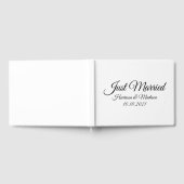 Name, Datum, Schwarz-weiße Hochzeit anpassen Gästebuch (Voll)