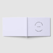 Name, Datum, schwarze Lavendel-Neuling-Hochzeit an Gästebuch (Voll)