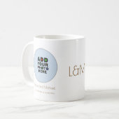 Name, Datum und Foto weiß Kaffeetasse (Vorderseite Links)