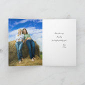 Name Day Floral Crescent Card Karte (Innenseite)