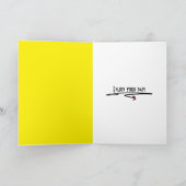 Name Day Forsythia Bouquet Karte (Innenseite)