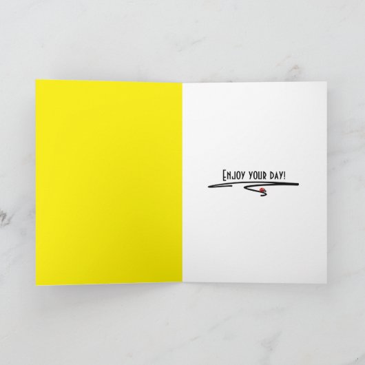 Name Day Forsythia Bouquet Karte (Innenseite)