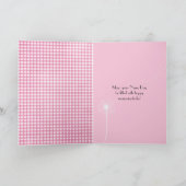 Name Day schwarze Gänseblümchen und Kronleuchter Karte (Innenseite)