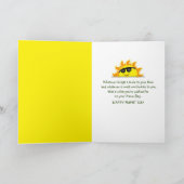 Name Day Sonnenblume mit Sonnenbrille Karte (Innenseite)