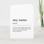 Name Definition beste Freundin minimalistisch mode Karte (Vorderseite)