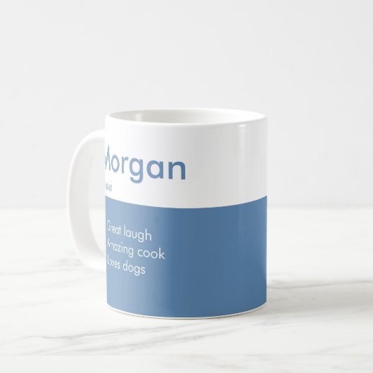 Name Definition Kaffee Tasse (Vorderseite Links)