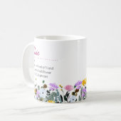 Name Definition mit Niedlicher Wildblume Kaffeetasse (Vorderseite Links)