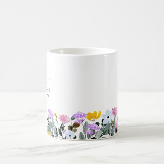 Name Definition mit Niedlicher Wildblume Kaffeetasse (Mittel)