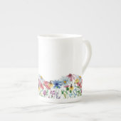 Name Definition mit rustikaler Wildblume Porzellantasse (Vorderseite Rechts)