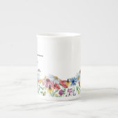 Name Definition mit rustikaler Wildblume Porzellantasse (Vorderseite)