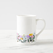 Name Definition mit Sweet Wildblume Border Porzellantasse (Rechts)