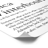 Name Definition Typografisch schwarz und weiß Poster (Ecke)