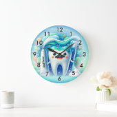 Name Dental hinzufügen Große Wanduhr (Zuhause)
