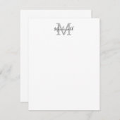 Name der 3D-Monogramm Beruflich Mitteilungskarte (Vorne/Hinten)