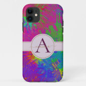 Name der abstrakten farbigen Gefärbte Krawatte Case-Mate iPhone Hülle (Rückseite)