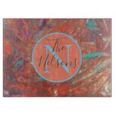 Name der Abstrakten Malerfamilie Monogramm Schneidebrett (Vorderseite)