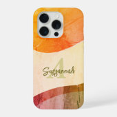 Name der abstrakten rustikalen Wasserfarben iPhone Hülle (Rückseite)