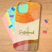 Name der abstrakten rustikalen Wasserfarben iPhone Hülle