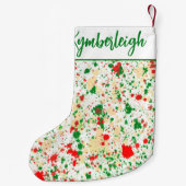 Name der Abstrakten Wasserfarbenlackierung Kleiner Weihnachtsstrumpf (Rückseite)