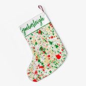 Name der Abstrakten Wasserfarbenlackierung Kleiner Weihnachtsstrumpf (Rückseite (Hängend))