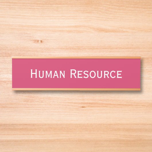 Name der Abteilung für moderne dunkelrosa Bürogebä Türschild