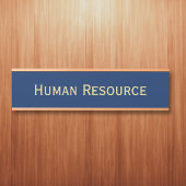 Name der Abteilung für moderne Navy Blue Gold Offi Türschild