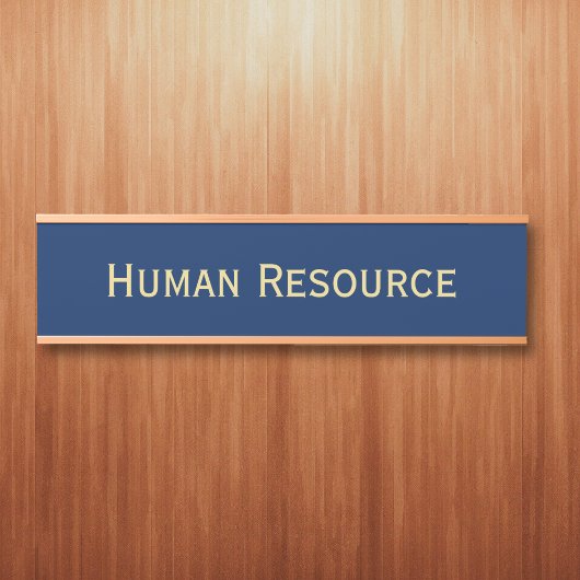 Name der Abteilung für moderne Navy Blue Gold Offi Türschild