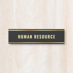 Name der Abteilung für personelle Ressourcen Türschild