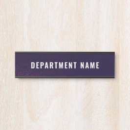 Name der Abteilung Türzeichen Zeichen Türschild