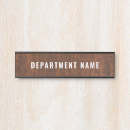 Name der Abteilung Türzeichen Zeichen Türschild