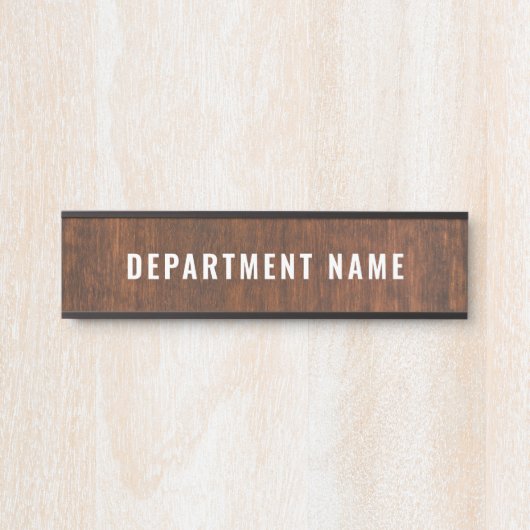 Name der Abteilung Türzeichen Zeichen Türschild (Vorderseite )