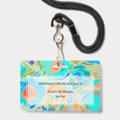 Name der Abzeichen des medizinischen Personals des Ausweis (Vorderseite mit Lanyard)