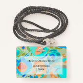 Name der Abzeichen des medizinischen Personals des Ausweis (Rückseite mit Schlüsselband)