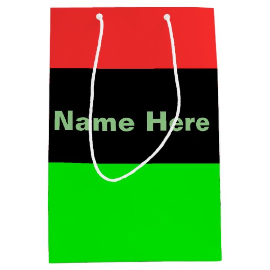 Name der afrikanischen, amerikanischen oder afrika mittlere geschenktüte (Vorderseite)